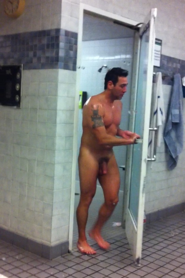 bare naked in the locker room