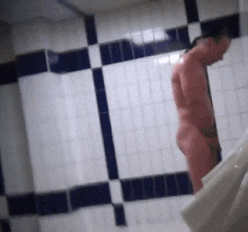 nude clothed at the urinals