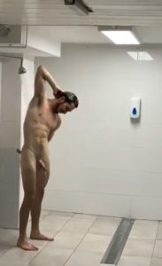 Very Fuckable Guy Shows Off In The Shower Room SpyCamDude