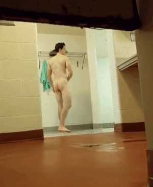 in the shower room